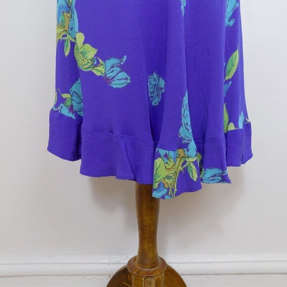 vintage betsey johnson dress floral rose print slip dress open back sexy summer - Picture 6 of 11